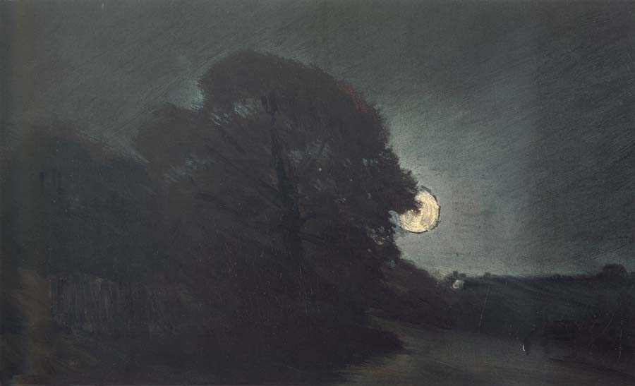 The edge of a Heath by moonlight